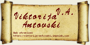 Viktorija Antovski vizit kartica